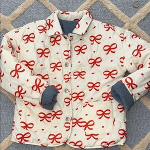 Red Bow Patterned Jacket